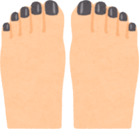 足の指が全部黒く変色しているイラスト