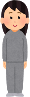 リカバリーウェアを着た女性のイラスト